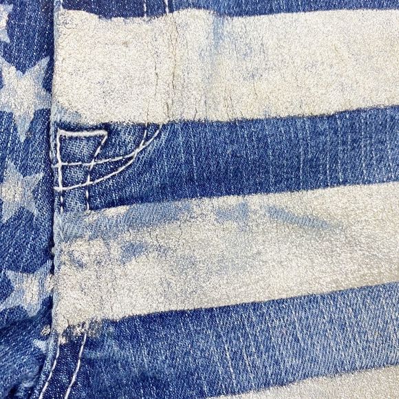 Justice Shimmer Star Print denim festival shorts - Picture 3 of 8